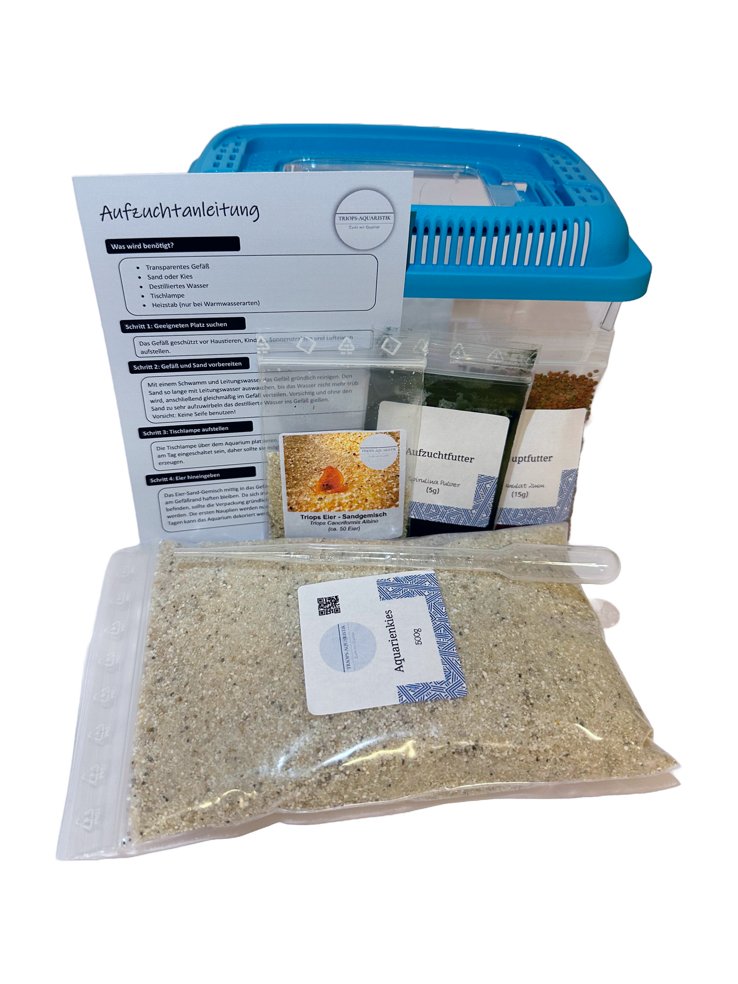 Triops complete set for beginners including rearing instructions and lots of food