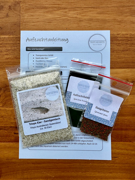 Breeding approach Triops Australiasis Queensland including food and instructions
